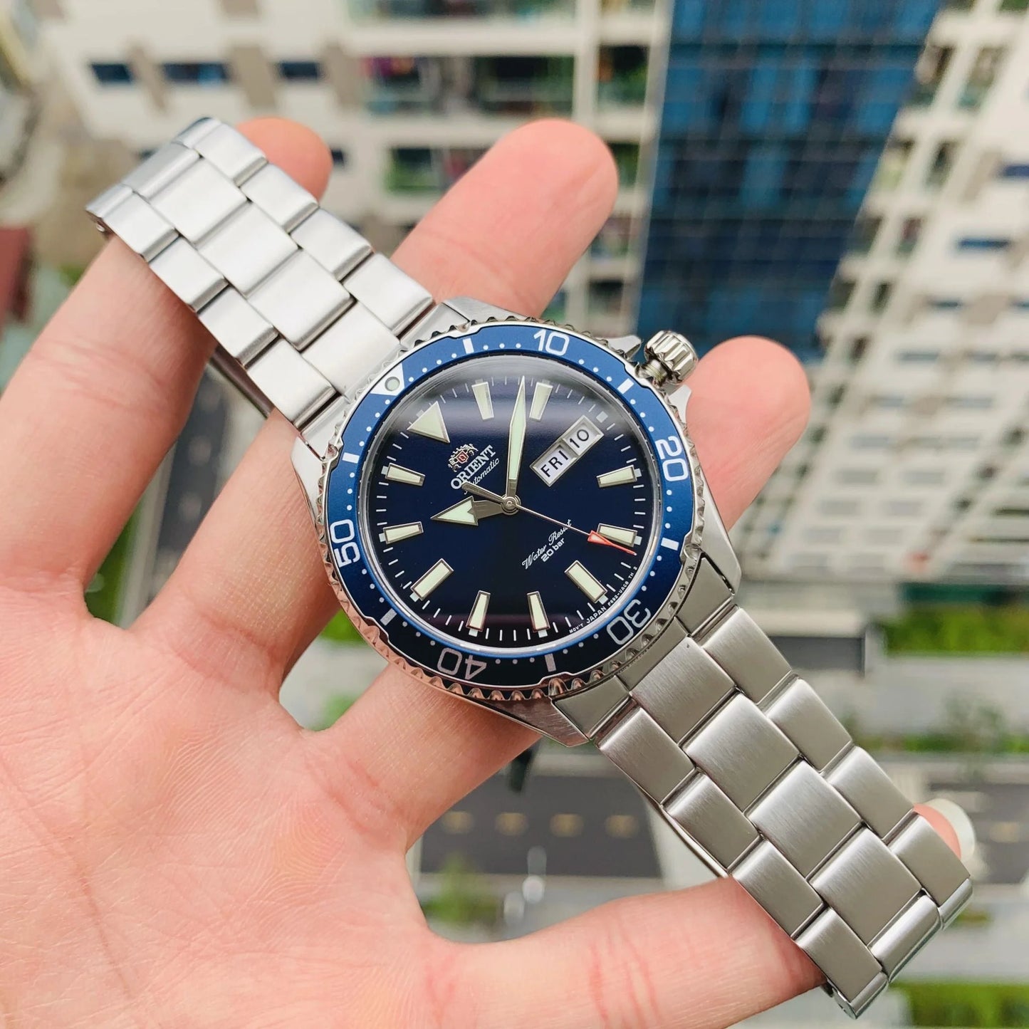 Reloj Orient Azul Automático 200 metros sumergible