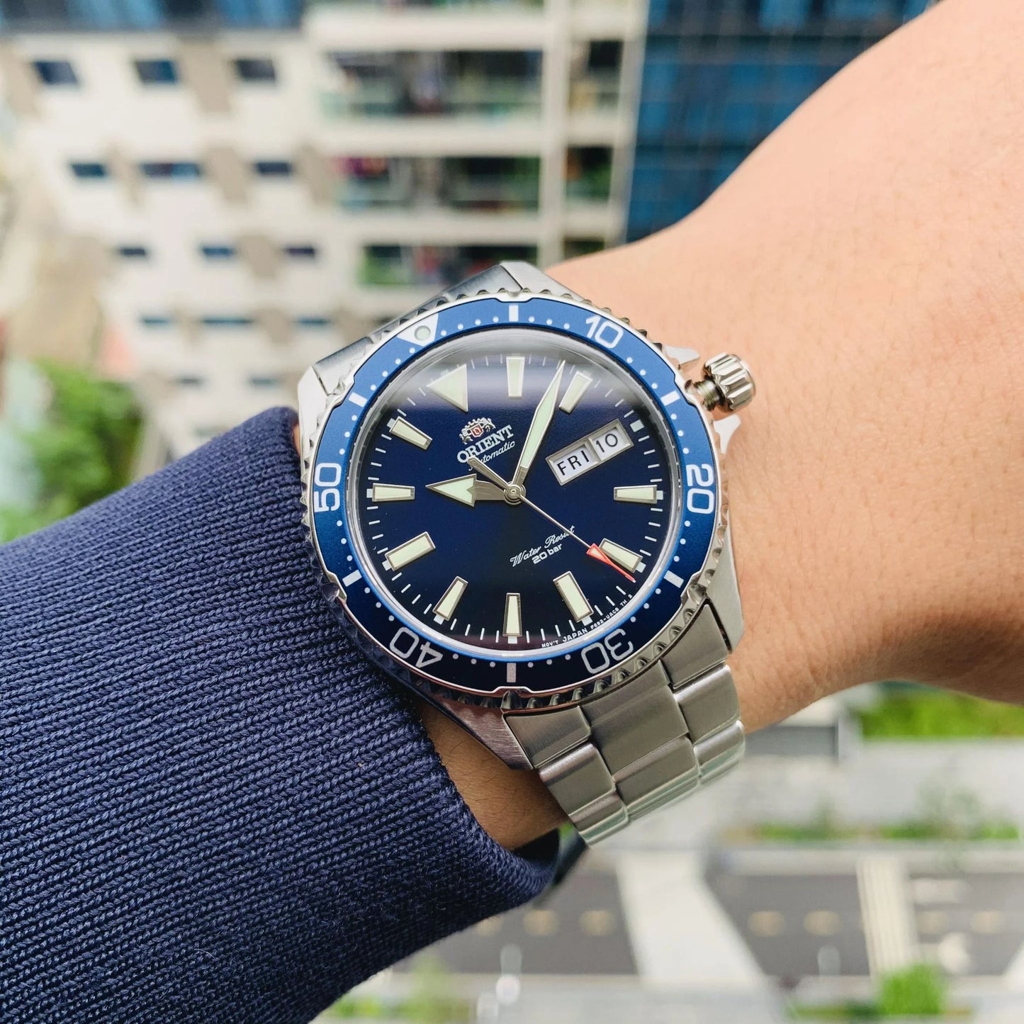 Reloj Orient Azul Automático 200 metros sumergible