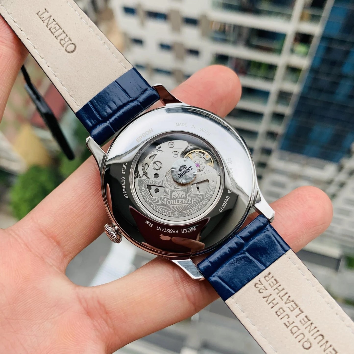 Reloj Orient de Caballero Cuero Genuino Open Heart