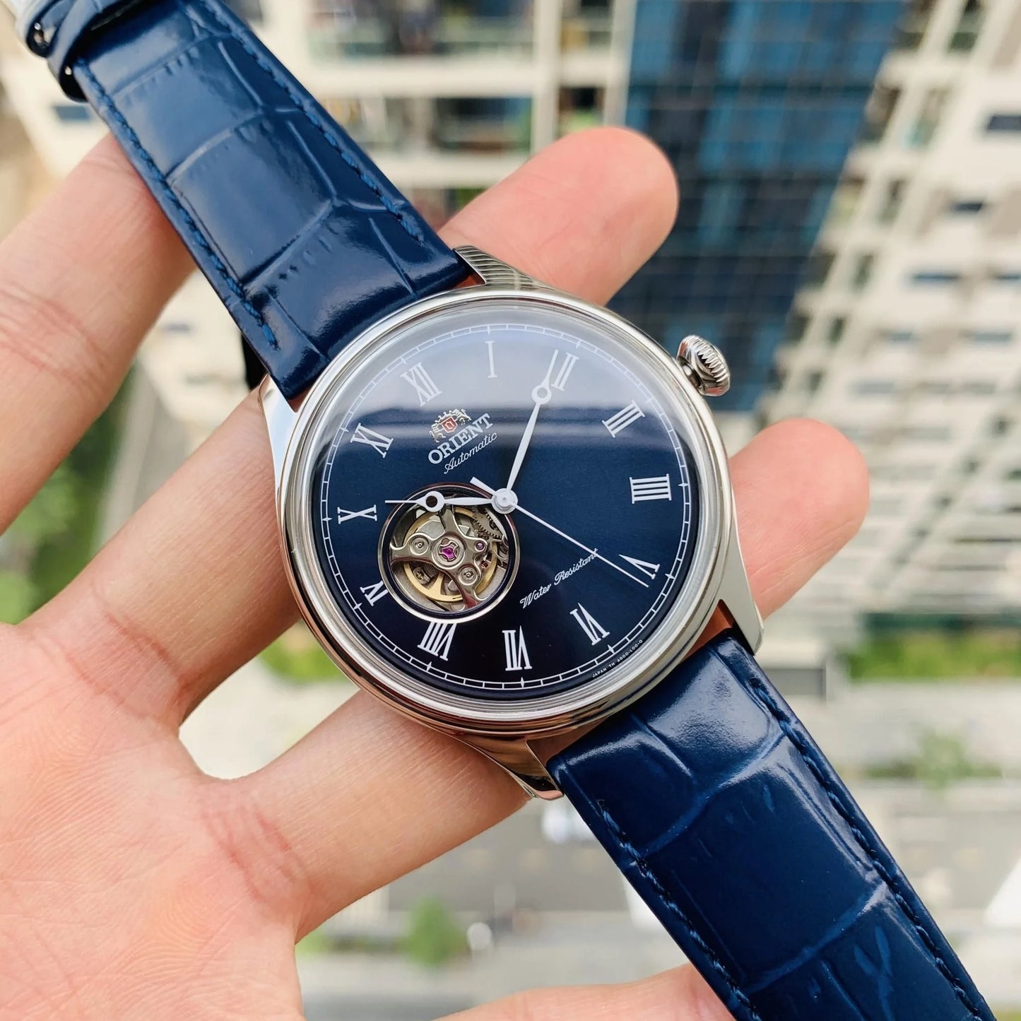 Reloj Orient de Caballero Cuero Genuino Open Heart