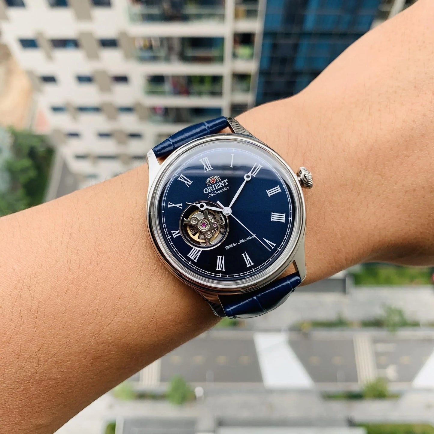 Reloj Orient de Caballero Cuero Genuino Open Heart
