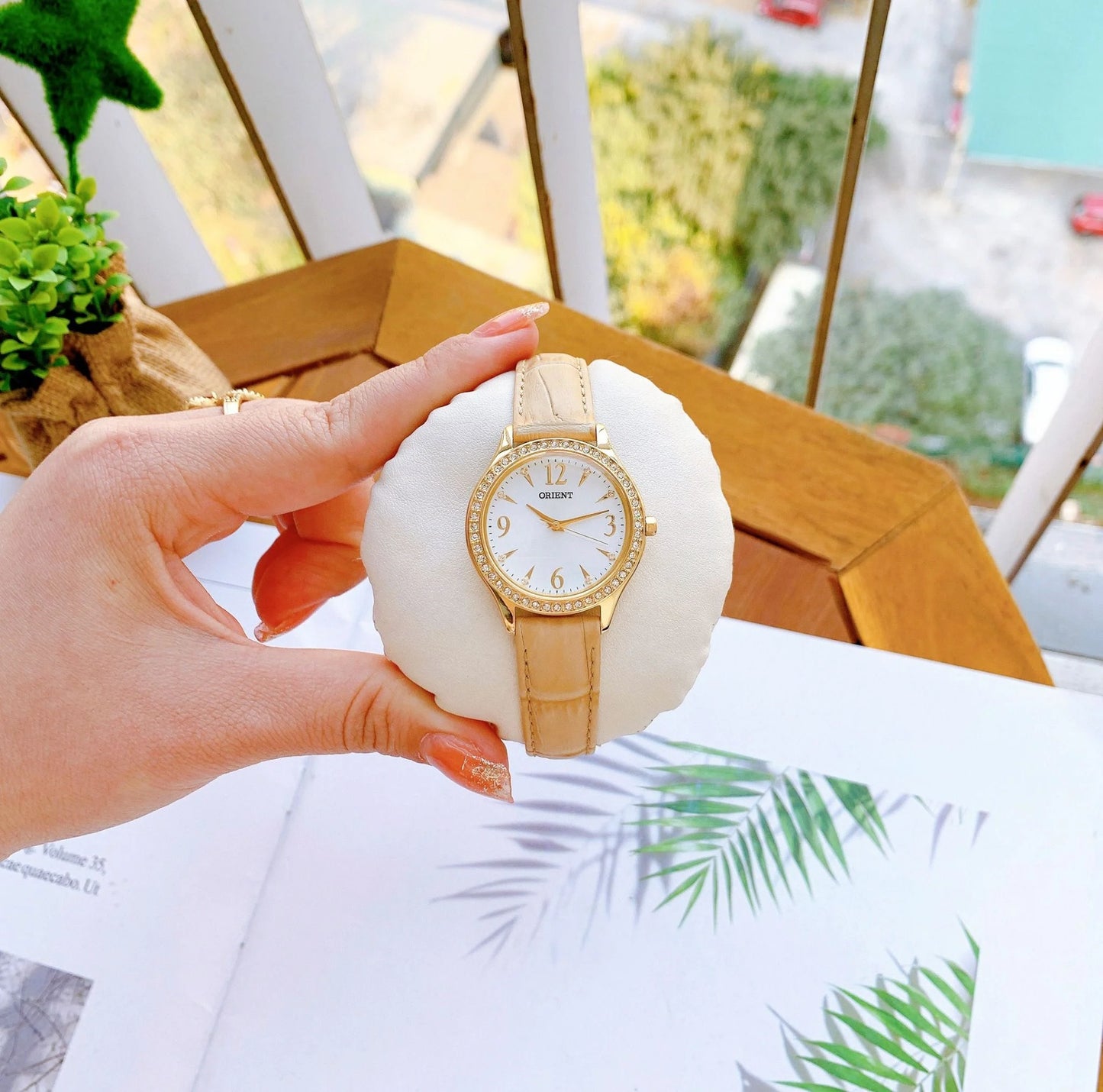Reloj Orient de Dama clasico cuero genuino