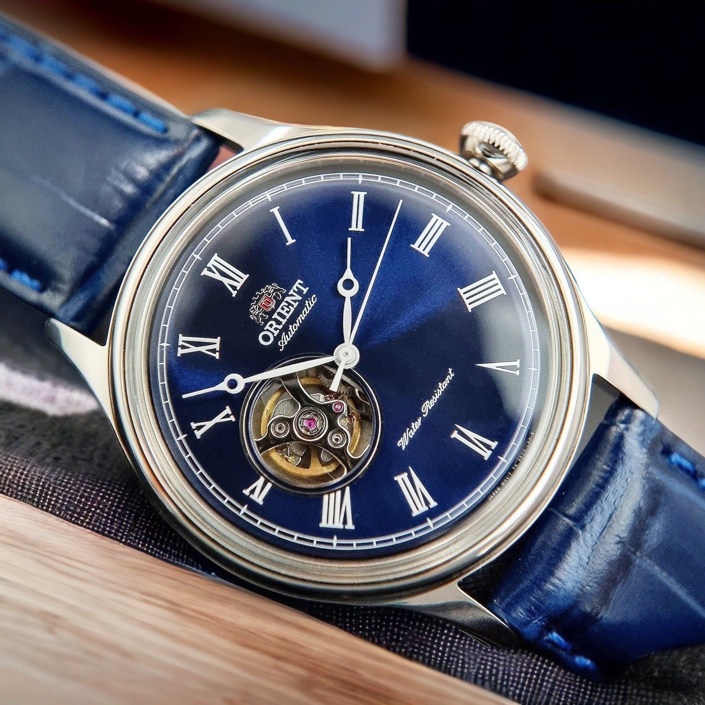 Reloj Orient de Caballero Cuero Genuino Open Heart
