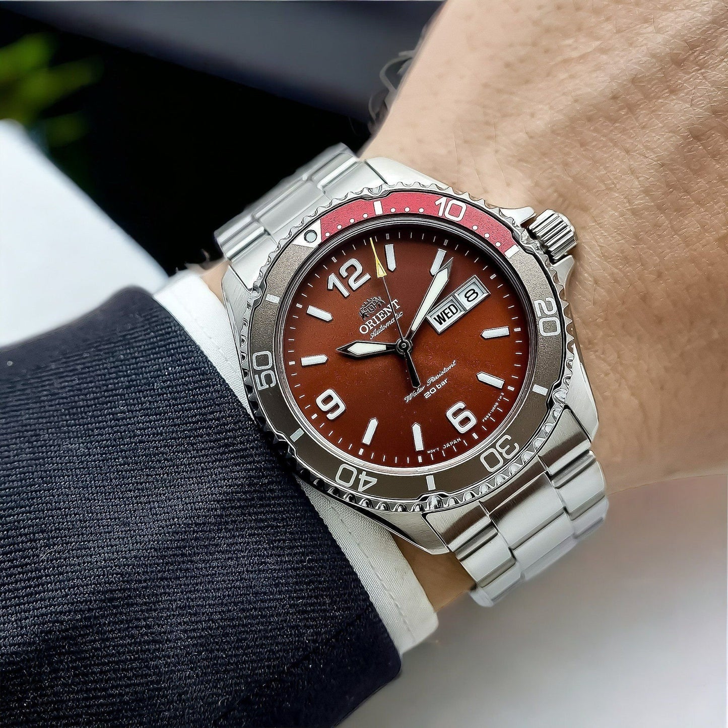 Reloj Orient Rojo Automático 200 metros sumergible.