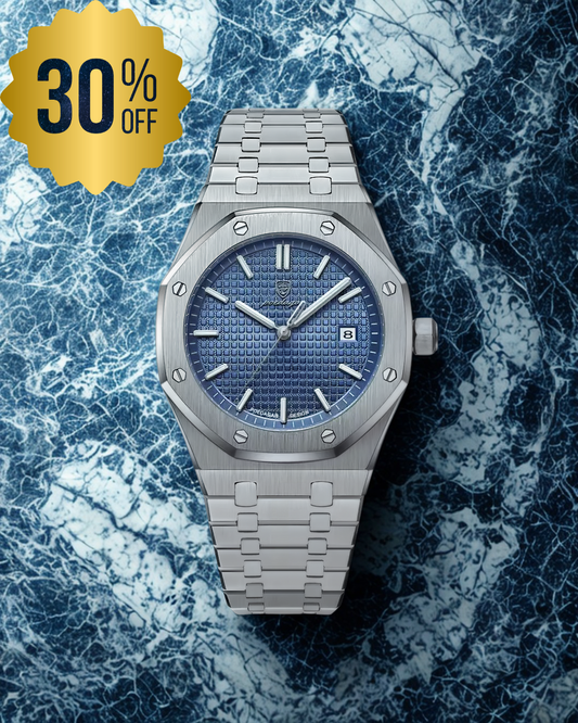 Reloj Poedagar | Oxford Silver Blue