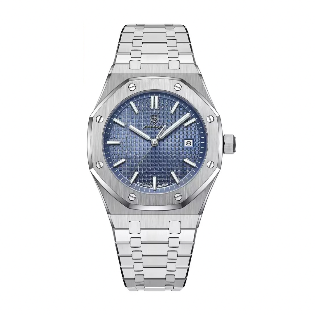 Reloj Poedagar | Oxford Silver Blue