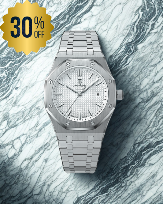 Reloj Poedagar | Oxford Silver White