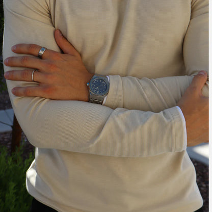 Reloj Poedagar | Oxford Silver Blue