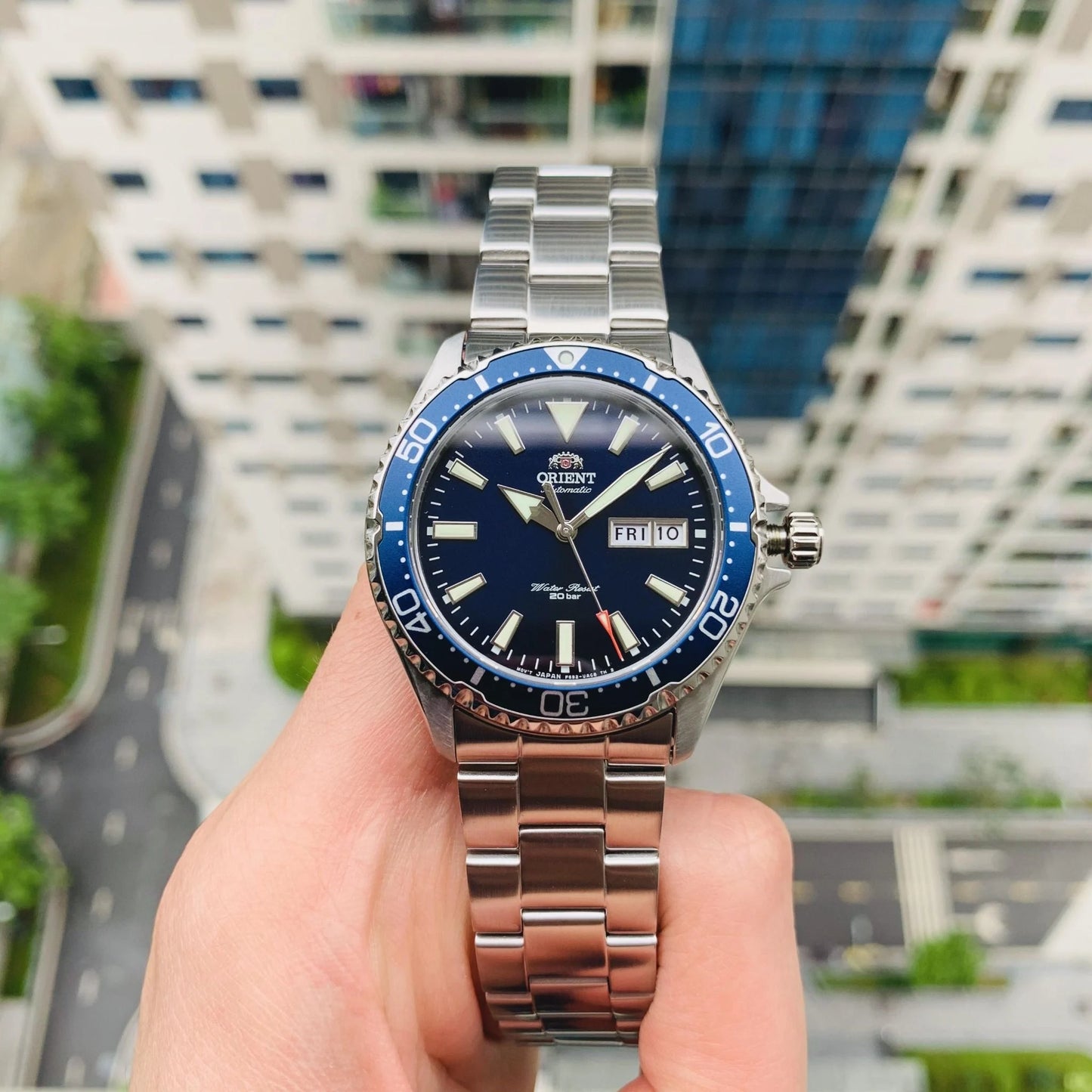 Reloj Orient Azul Automático 200 metros sumergible