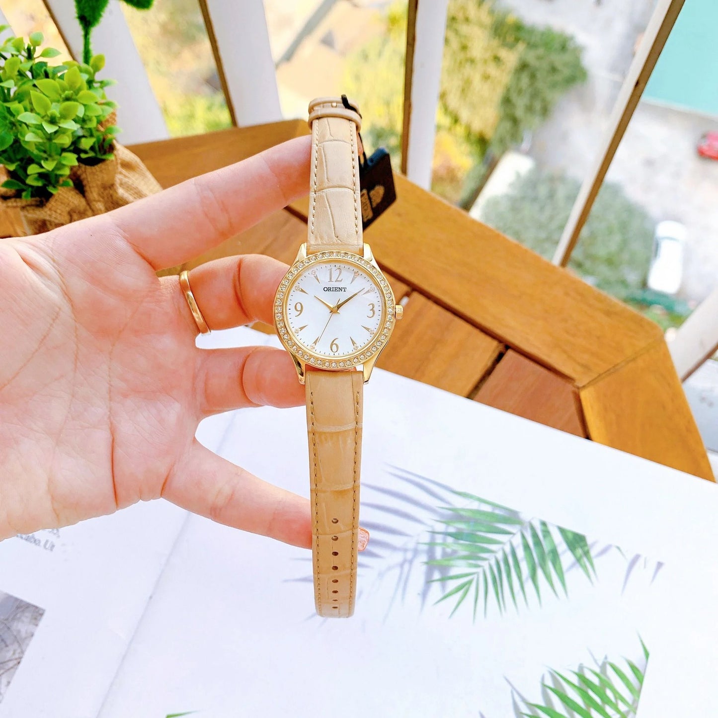 Reloj Orient de Dama clasico cuero genuino